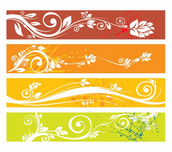 free vector Free Floral Website Banners Vector Graphic